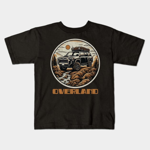 Overland Toyota 4Runner Kids T-Shirt by Tofuvanman